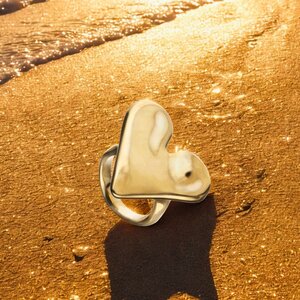UNOde50 UNOde50 Ring | Hartvorming Statement Ring | VERGULD | SS26