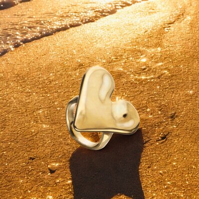 UNOde50 UNOde50 Ring | Hartvorming Statement Ring | VERGULD | ANI0865ORO