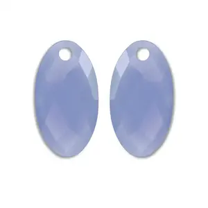 SPARKLING SPARKLING Oorbellen | Edelstenen | Milky Blue Jade Large Leaf