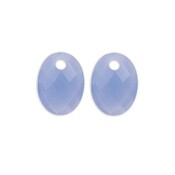 SPARKLING SPARKLING Oorbellen | Edelstenen | Milky Blue Jade Medium Oval