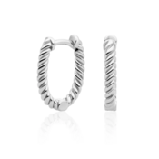 SPARKLING SPARKLING Oorbellen | Twist Huggies | Zilver