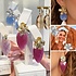 SPARKLING SPARKLING Oorbellen | Botanic Push Back Zirconia | Verguld