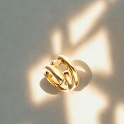 UNOde50 UNOde50 Ring | Verguld, Vier Verweven Organische Vormen | ANI0863ORO