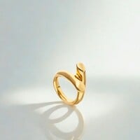 UNOde50 UNOde50 Ring | Verguld, Twee Verweven Organische Vormen | SS26