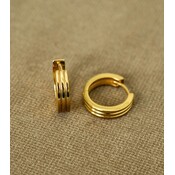 MIAB Jewels MIAB Oorbellen | Sleek Line Click | Verguld