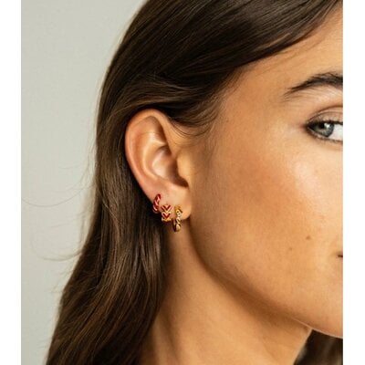 MIAB Jewels MIAB Oorbellen | Hearts Click | Verguld