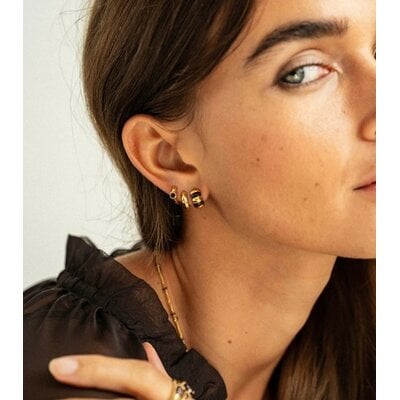 MIAB Jewels MIAB Oorbellen | Smoky Click | Verguld