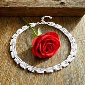 UNOde50 UNOde50 Ketting | Square Links Chain Necklace | COL2065MTL