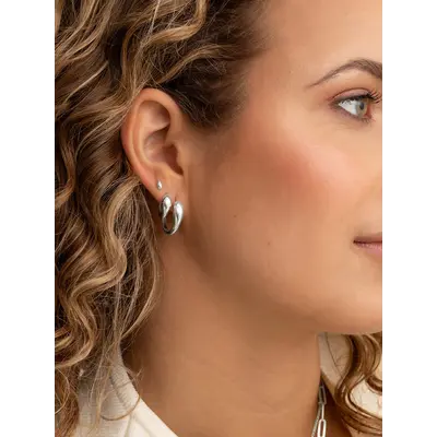 SPARKLING SPARKLING Oorbellen | Bold Fuse Creolen Small | Zilver