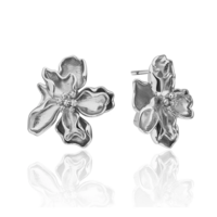 SPARKLING SPARKLING Oorbellen | Botanic Push Back Zirconia | Zilver