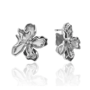 SPARKLING SPARKLING Oorbellen | Botanic Push Back Zirconia | Zilver