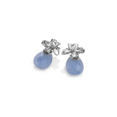 SPARKLING SPARKLING Oorbellen | Botanic Push Back Zirconia | Zilver