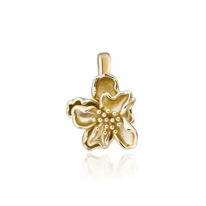 SPARKLING SPARKLING Ketting Pendant | Botanic Clip Gold Zirconia | Verguld