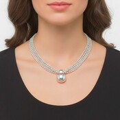 UNOde50 UNOde50 Ketting | Korte Ketting met Grote Bol |  COL2051MTL
