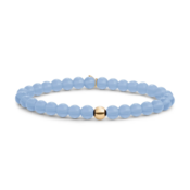 SPARKLING SPARKLING Armband | Saturn Armband Large Milky Blue Jade | Verguld