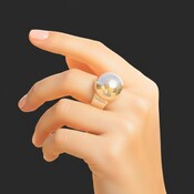 UNOde50 UNOde50 Ring | Statement Ring met Bolvorm | ANI0869MTL