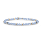 SPARKLING SPARKLING Armband | Roundel Interstellar Armband Milky Blue Jade | Verguld