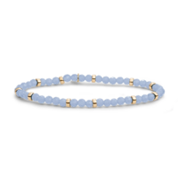 SPARKLING SPARKLING Armband | Roundel Interstellar Armband Milky Blue Jade | Verguld