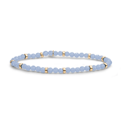 SPARKLING SPARKLING Armband | Roundel Interstellar Armband Milky Blue Jade | Verguld
