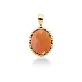 SPARKLING SPARKLING Ketting | Twist Pendant l Red Aventurine | Verguld