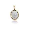 SPARKLING SPARKLING Ketting | Twist Pendant l Moonstone | Verguld