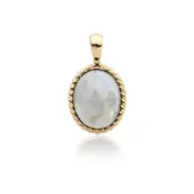 SPARKLING SPARKLING Ketting | Twist Pendant l Moonstone | Verguld