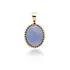 SPARKLING SPARKLING Ketting | Twist Pendant l Milky Blue Jade | Verguld