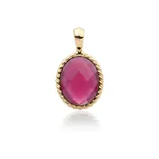 SPARKLING SPARKLING Ketting | Twist Pendant l Candy Jade | Verguld