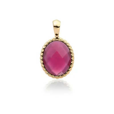 SPARKLING SPARKLING Ketting | Twist Pendant l Candy Jade | Verguld