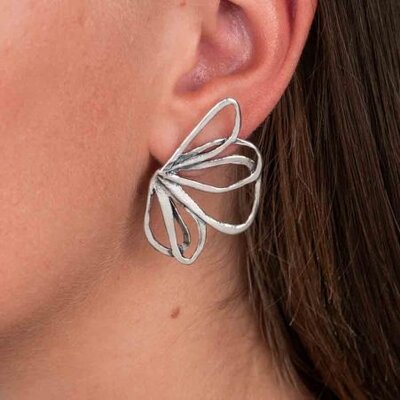 JEH JEWELS JEH JEWELS Oorbellen | Oorsteker Zilver Oxy Shiny Vlinder | 21630