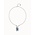 UNOde50 UNOde50 Ketting | Ketting met rechthoekig blauw gefacetteerd kristal  | SS26
