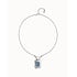 UNOde50 UNOde50 Ketting | Ketting met rechthoekig blauw gefacetteerd kristal  | COL2071AZUMTL