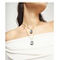 UNOde50 UNOde50 Ketting | Dubbele ketting met twee rechthoekige gefacetteerde kristallen  | Verguld |  SS26