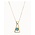 UNOde50 UNOde50 Ketting | Lange ketting met hanger en rechthoekig blauw gefacetteerd kristal  | Verguld |  SS26