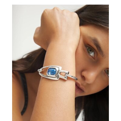 UNOde50 UNOde50 Armband | Armband met een blauw gefacetteerd kristal | PUL2634AZUMTL