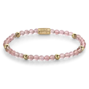 REBEL & ROSE REBEL & ROSE Armband | Cherry Rose | Goudkleurig | 4 mm