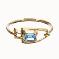 UNOde50 UNOde50 Armband | Armband met een blauw gefacetteerd kristal | Verguld | SS26