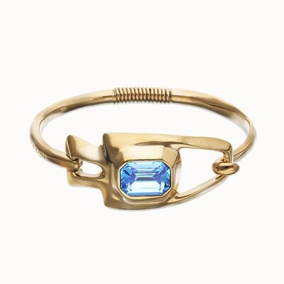 UNOde50 UNOde50 Armband | Armband met een blauw gefacetteerd kristal | Verguld | PUL2634AZUORO
