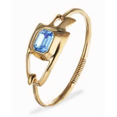 UNOde50 UNOde50 Armband | Armband met een blauw gefacetteerd kristal | Verguld | PUL2634AZUORO