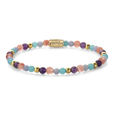 REBEL & ROSE REBEL & ROSE Armband | Beach Party | Goudkleurig | 4 mm