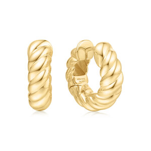 ANIA HAIE ANIA HAIE Earrings | Bold Texture Hug Hoop | VERGULD