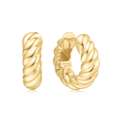 ANIA HAIE ANIA HAIE Earrings | Bold Texture Hug Hoop | VERGULD