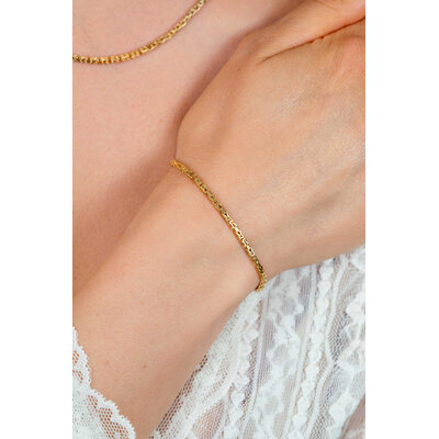 ZINZI ZINZI Armband | Koningsschakel Massief | GOUD | ZIA2846G