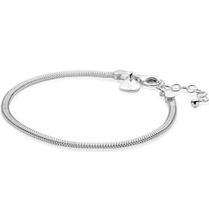 ZINZI ZINZI Armband | Platte Slangen Schakel | ZILVER | ZIA2847
