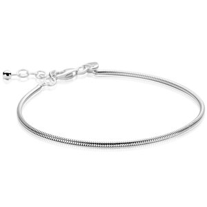 ZINZI ZINZI Armband | Rond Slangen Schakel | ZILVER | ZIA2848