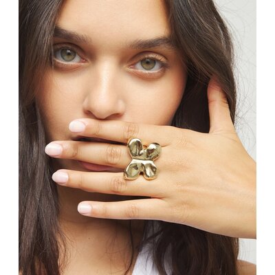 UNOde50 UNOde50 Ring | Maxi vlinderring | Verguld | ANI870ORO