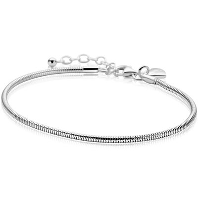 ZINZI ZINZI Armband | Rond Slangen Schakel | ZILVER | ZIA2849
