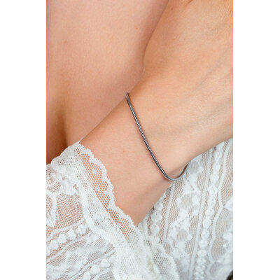 ZINZI ZINZI Armband | Rond Slangen Schakel | ZILVER | ZIA2849