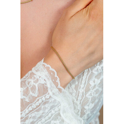 ZINZI ZINZI Armband | Rond Slangen Schakel | GOUD | ZIA2849G