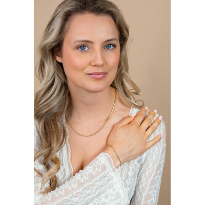 ZINZI ZINZI Armband | Rond Slangen Schakel | GOUD | ZIA2849G